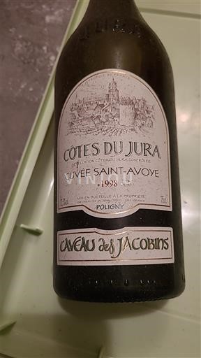 Jura Côtes-du-Jura Caveau des Jacobins Saint-Avoye 1998