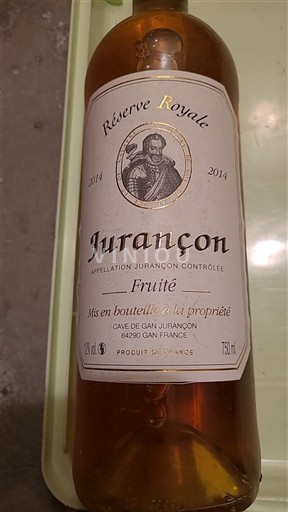 Sudoeste Jurançon Cave de Gan Jurançon Réserve Royale Fruité 2014