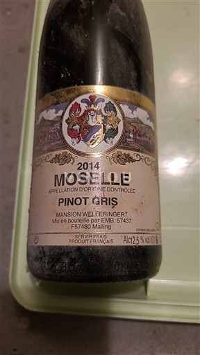 Lorraine Moselle Mansion Welferinger Pinot Gris 2014