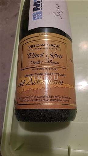 Alsace Pinot Grigio André Ackermann Pinot Gris Vieilles Vignes 2009