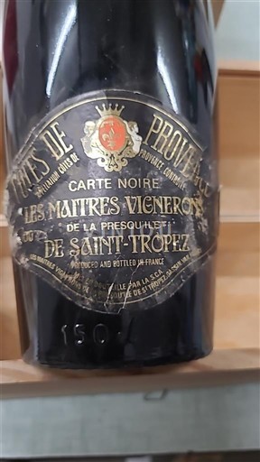 Provence Côtes-de-Provence Les Maîtres Vignerons de la Presqu'île de Saint-Tropez Carte Noire Không niên vụ