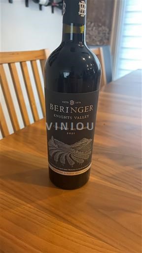 Vùng trồng nho được cấp phép California Thung lũng Knights Beringer Knights Valley Cabernet Sauvignon 2021