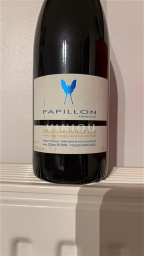 Thung lũng Rhône Crozes-hermitage Domaine Gilles Robin Papillon 2014