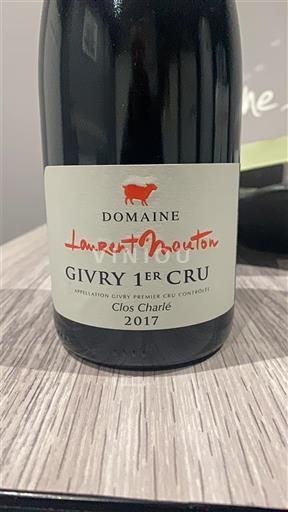 Burgundi Givry Premier Cru Domaine Laurent Mouton Clos Charlé 2017
