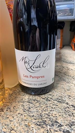 Wijnen Rouge sec Les Pampres Mas Laval 2023 Frankrijk Languedoc Terrasses du Larzac AOC