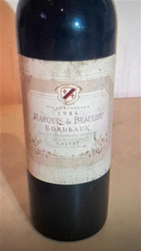 Bordeaux Marquis de Beaulieu 1986