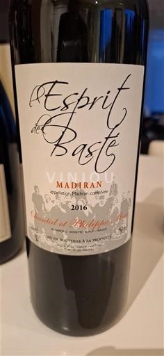 Tây Nam Madiran Clos Basté Esprit de Basté 2016