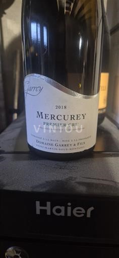 Rượu vang Blanc demi-sec Garrey Domaine Garrey & Fils 2018 Pháp Bourgogne Mercurey AOC Premier Cru