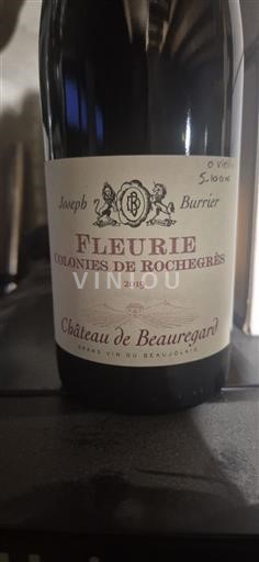 Beaujolais Fleurie Château Beauregard Colonies de Rochegrès 2019