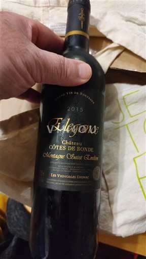 Burdeos Montagne-Saint-Émilion Château Côtes de Bonde Élégance 2015