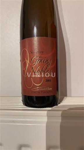 Vine Blanc liquoreux Cave de Turckheim 2005 Frankrig Alsace Ikke specificeret AOC Sélection de Grains Nobles