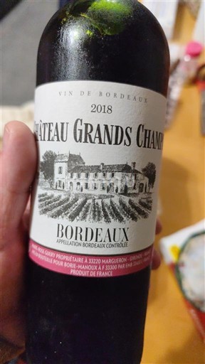 Bordeaux Château Grands Chams 2018