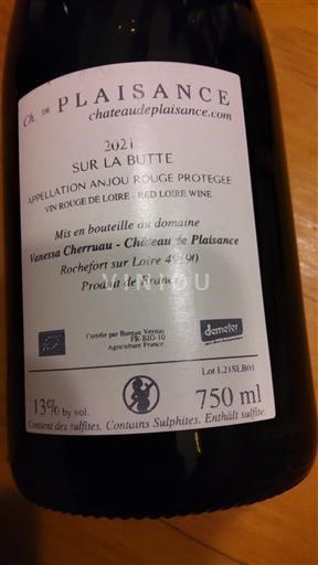 Loiretal Anjou Château Plaisance Sur la Butte 2021