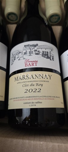 Borgonha Marsannay Domaine Bart Clos du Roy 2022