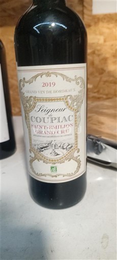 Wines Rouge sec Seigneur Coupiac 2019 France Bordeaux Saint-Émilion Grand Cru AOC Grand Cru