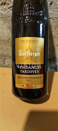 Alsácia Vendanges Tardives Wolfberger 2021