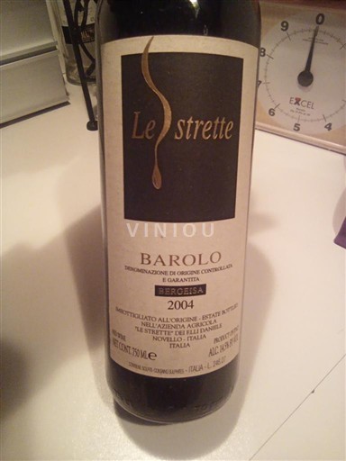 Piamonte Barolo Le Strette Bergera-Pezzole 2004