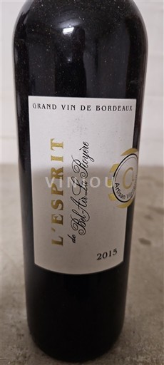 Wines Rouge sec L'Esprit Château La Pagerie 2015 France Bordeaux AOC