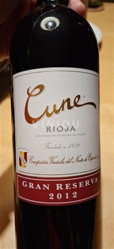 La Rioja Rioja CVNE (Compañía Vinícola del Norte de España) Gran Reserva 2012