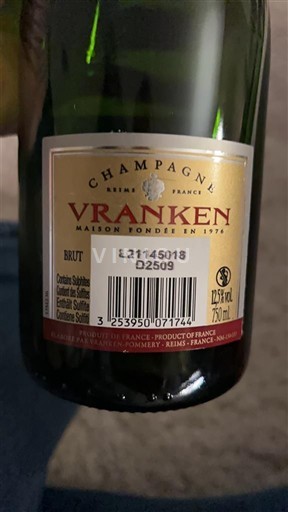 Sparkling Wines Blanc brut Vranken 2025 France Champagne AOC