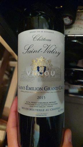 Bordeaux Saint-Émilion Grand Cru Grand Cru Château Saint-Valéry 2015