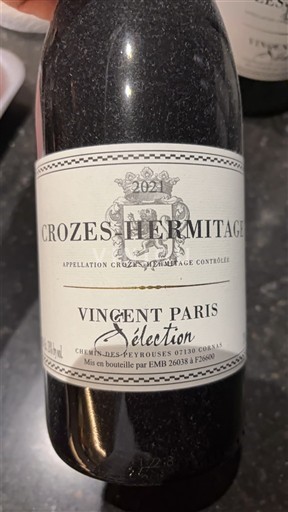 Rhône Valley Crozes-Hermitage Vincent Paris Sélection 2021