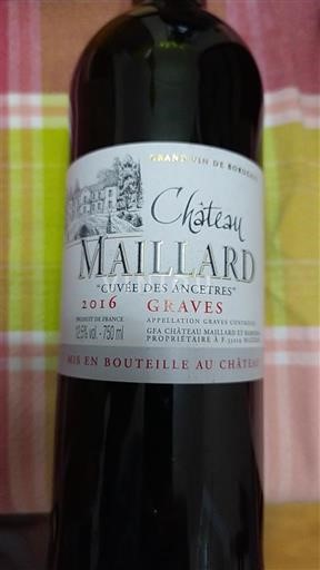 Burdeos Graves Château Maillard des Ancêtres 2016