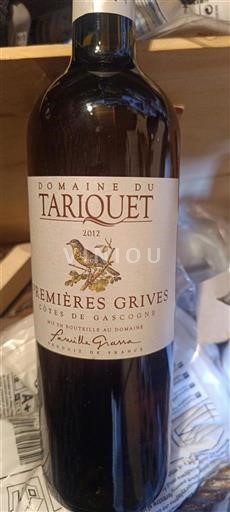 Sudoeste Côtes de Gascogne Domaine Tariquet Premières Grives 2012
