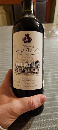 Bordeaux Côtes-de-bourg Château Haut Bel-Air Vieilles vignes 2013