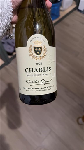 Burgundsko Chablis Marthe Sigard 2023