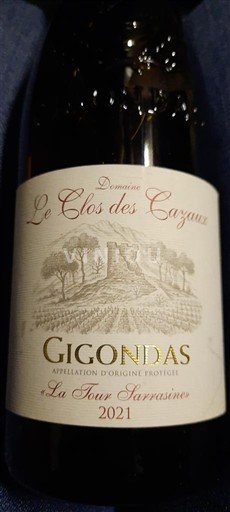 Valle del Rodano Gigondas Le Clos des Cazaux La Tour Sarrasine 2021