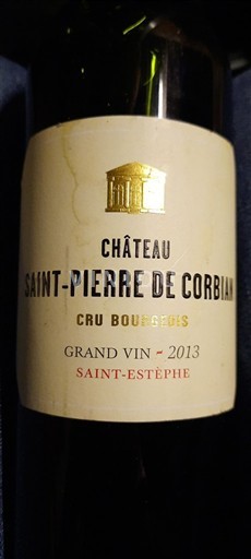 Bordeaux Saint-Estèphe Cru Bourgeois Château Saint-Pierre de Corbian 2013