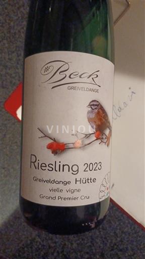 Moselle Luxembourg Grand Premier Cru Beck Greiveldange Hütte vieille vigne 2023