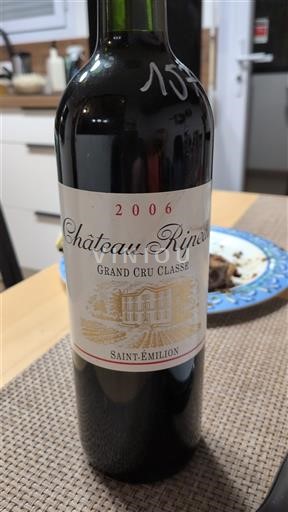 Bordeaux Saint-Émilion Grand Cru Château Ripeau 2006