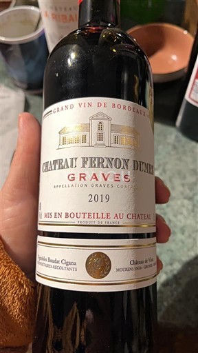 Rượu vang Rouge sec Château Fernon Dimna 2019 Pháp Bordeaux Graves AOC
