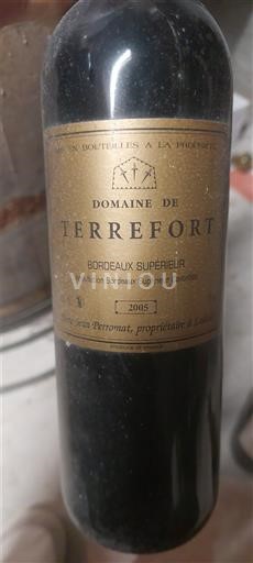 Bordeaux Bordeaux Supérieur Domaine Terrefort 2005