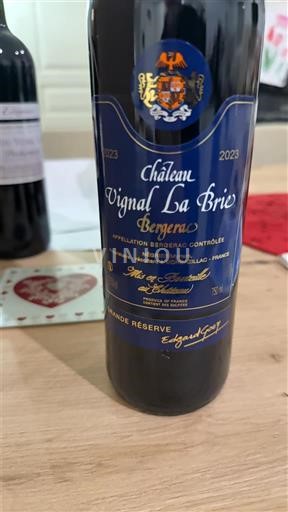 Bordeaux Château Vignal La Brie Bergera 2023