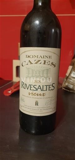 Vinhos Rouge sec vieux Domaine Cazes 1978 França Roussillon Rivesaltes AOC