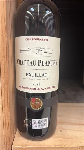 Bordeaux Pauillac Cru Bourgeois Château Plantey 2021
