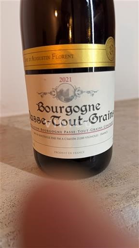 Bourgogne Bourgogne-passetoutgrain Cave d'Augustin Florent 2021