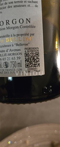 Beaujolais Morgon Jean-Paul Bulliat Não Sazonado