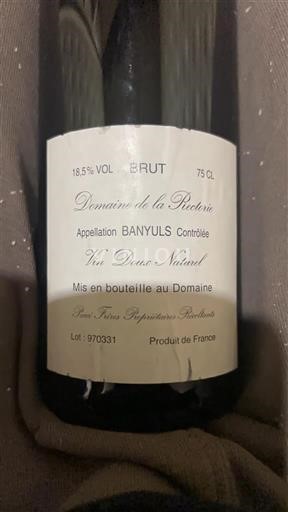Roussillon Banyuls Domaine La Rectorie Não Sazonado