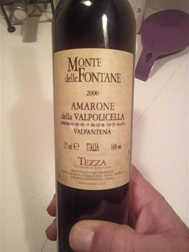 Vénétie Amarone della Valpolicella Tezza Monte delle Fontane 2000