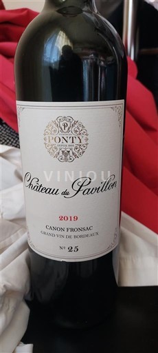 Bordoja Canon-Fronsac Château Pavillon 2019