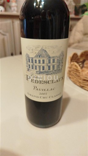 Bordeaux Pauillac Grand Cru Classé Château Pédesclaux 2007