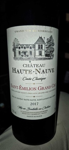 Bordeaux Saint-Émilion Grand Cru Grand Cru Château Haute-Nauve Classique 2017
