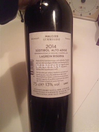 Trentino-Alto Adige Ospecificerad Malojer Gummerhof Lagrein Riserva 2014