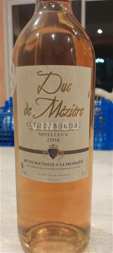 Sudoeste Côtes-de-Bergerac Duc de Mazière 2008