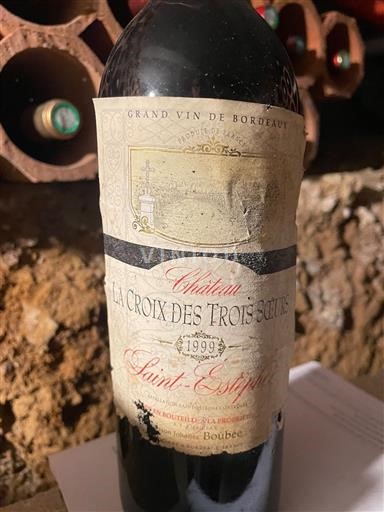 Wines Rouge sec Château La Croix des Trois Seigneurs 1999 France Bordeaux Saint-Estèphe AOC