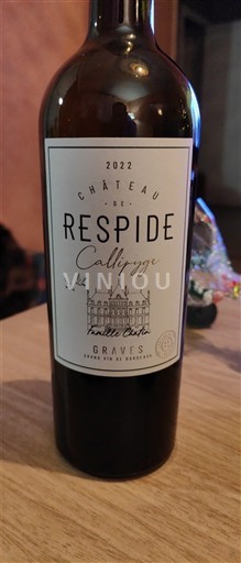 Bordeaux Graves Château Respide Callipyge 2022